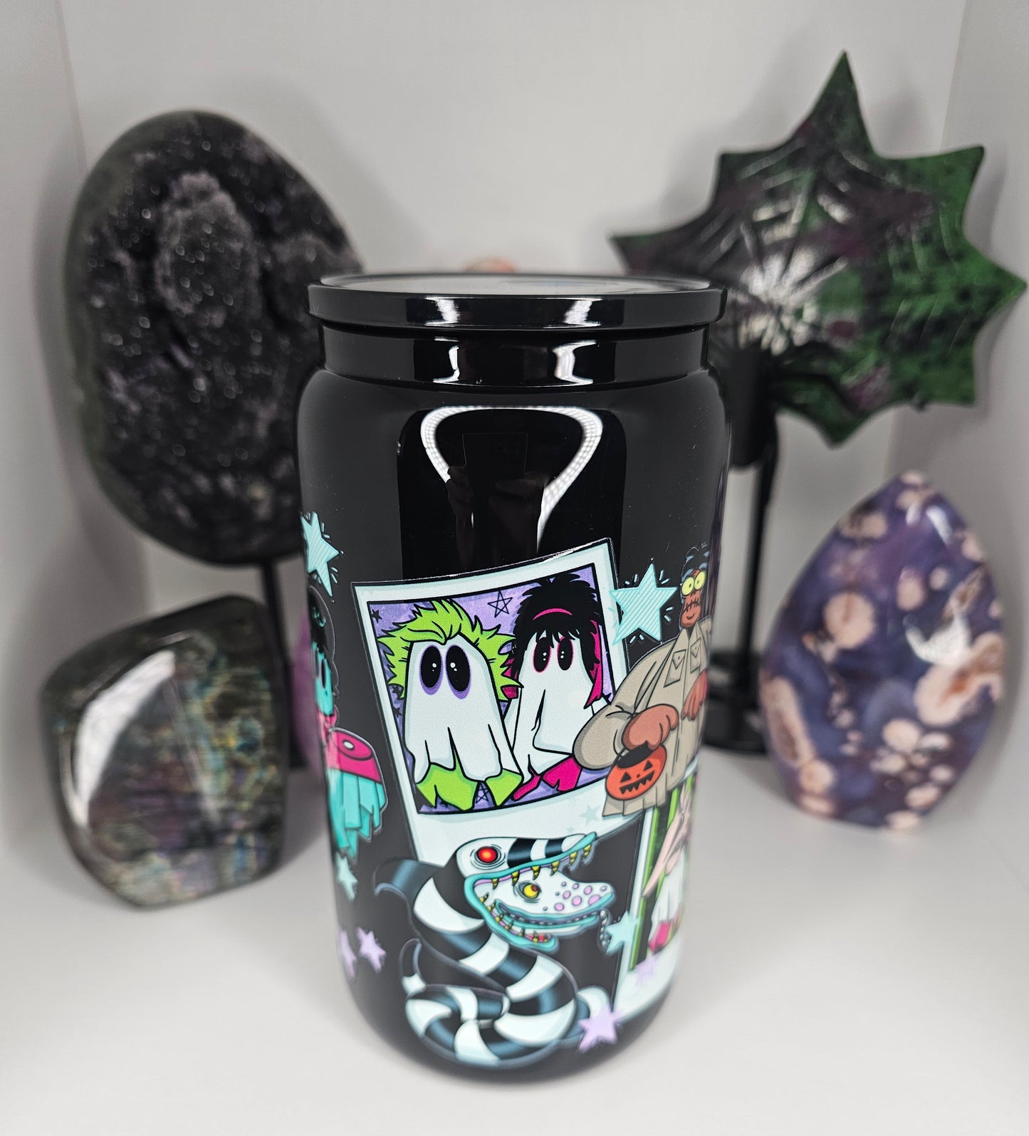 16oz Beetle Ghost Glass Cup