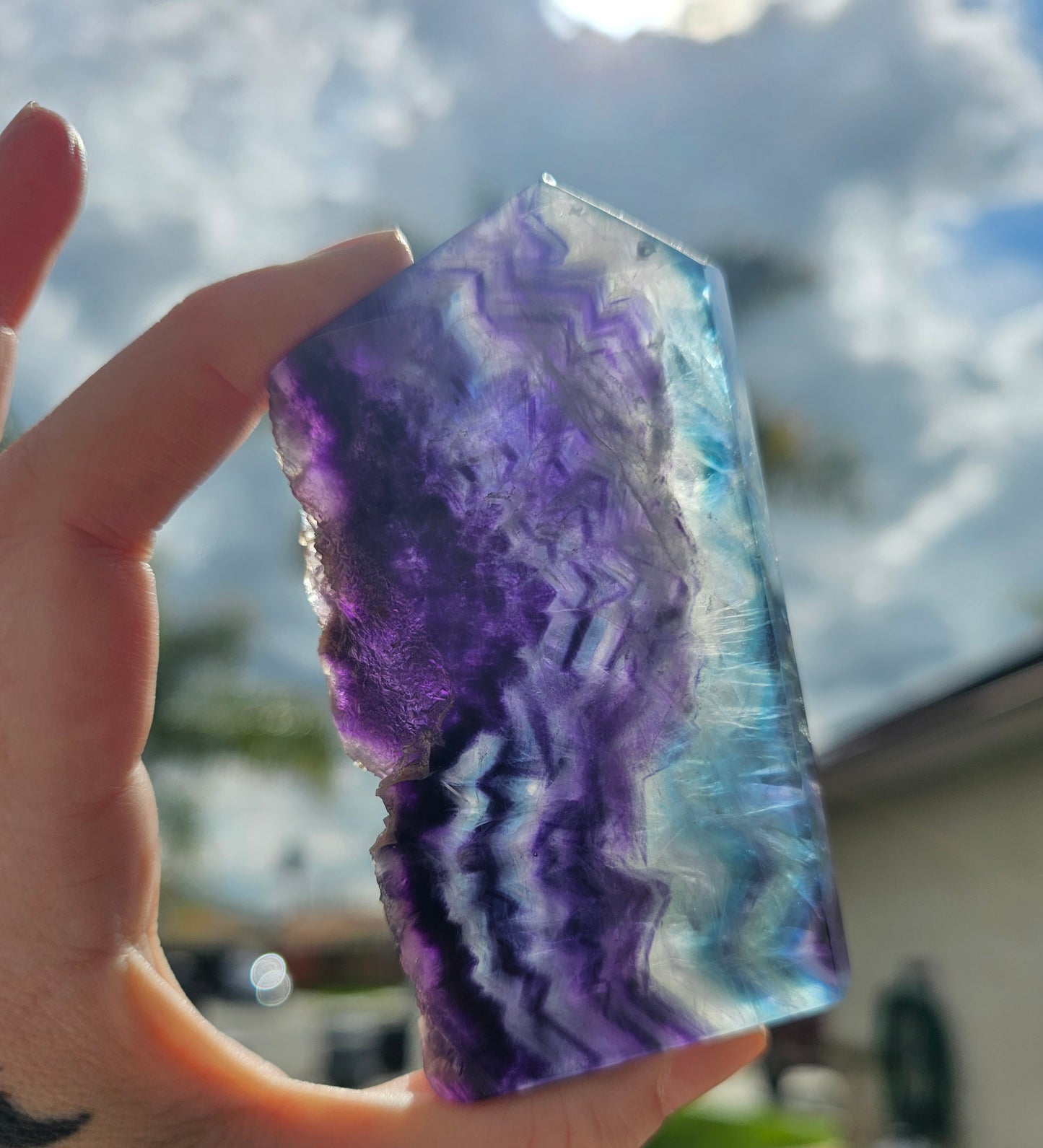 Rainbow Fluorite Tower *C