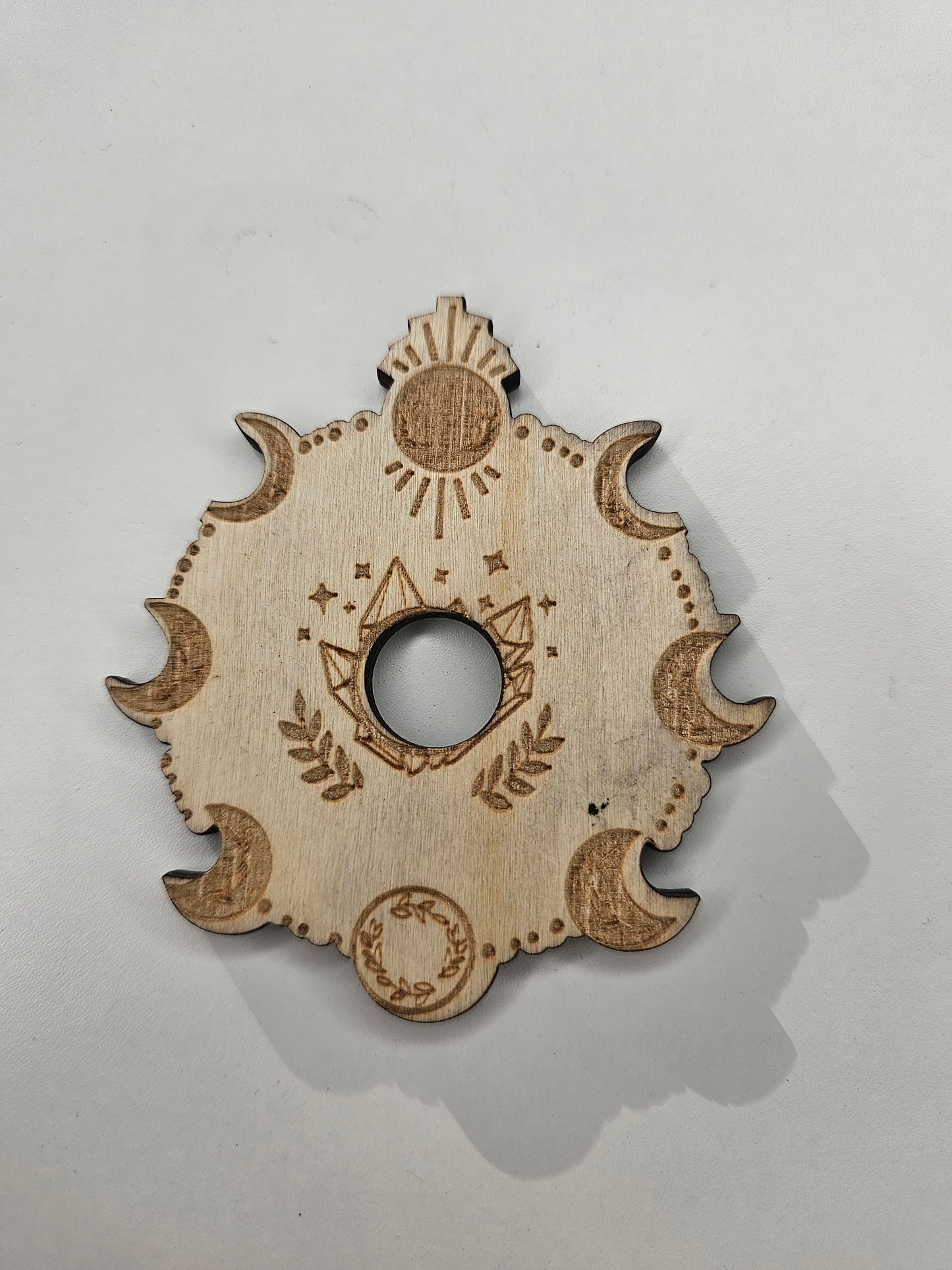 Decorated Wooden Sphere Holder