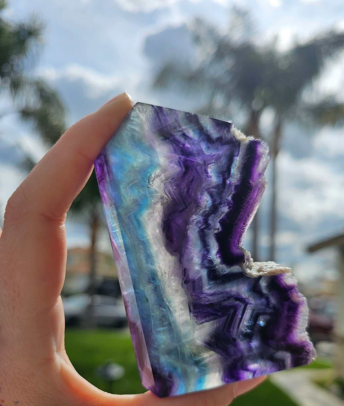 Rainbow Fluorite Tower *A