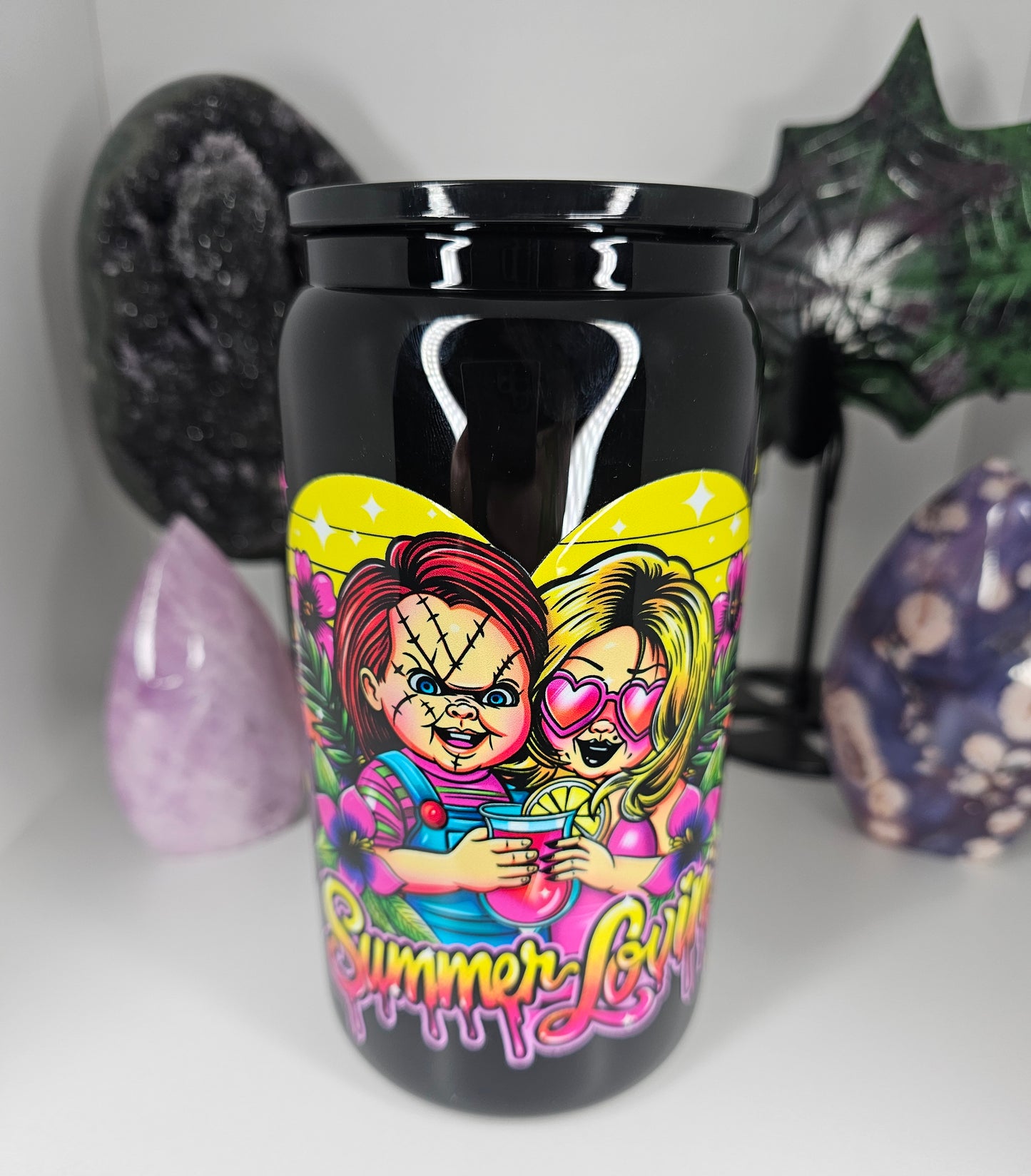 16oz Summerween Glass Cup