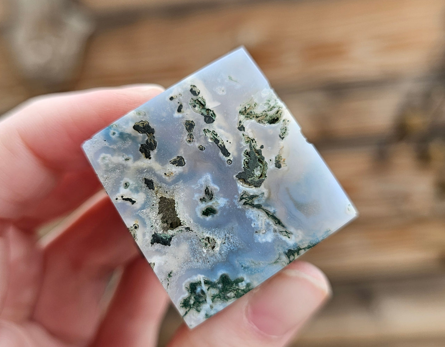 Moss Agate Cube *D