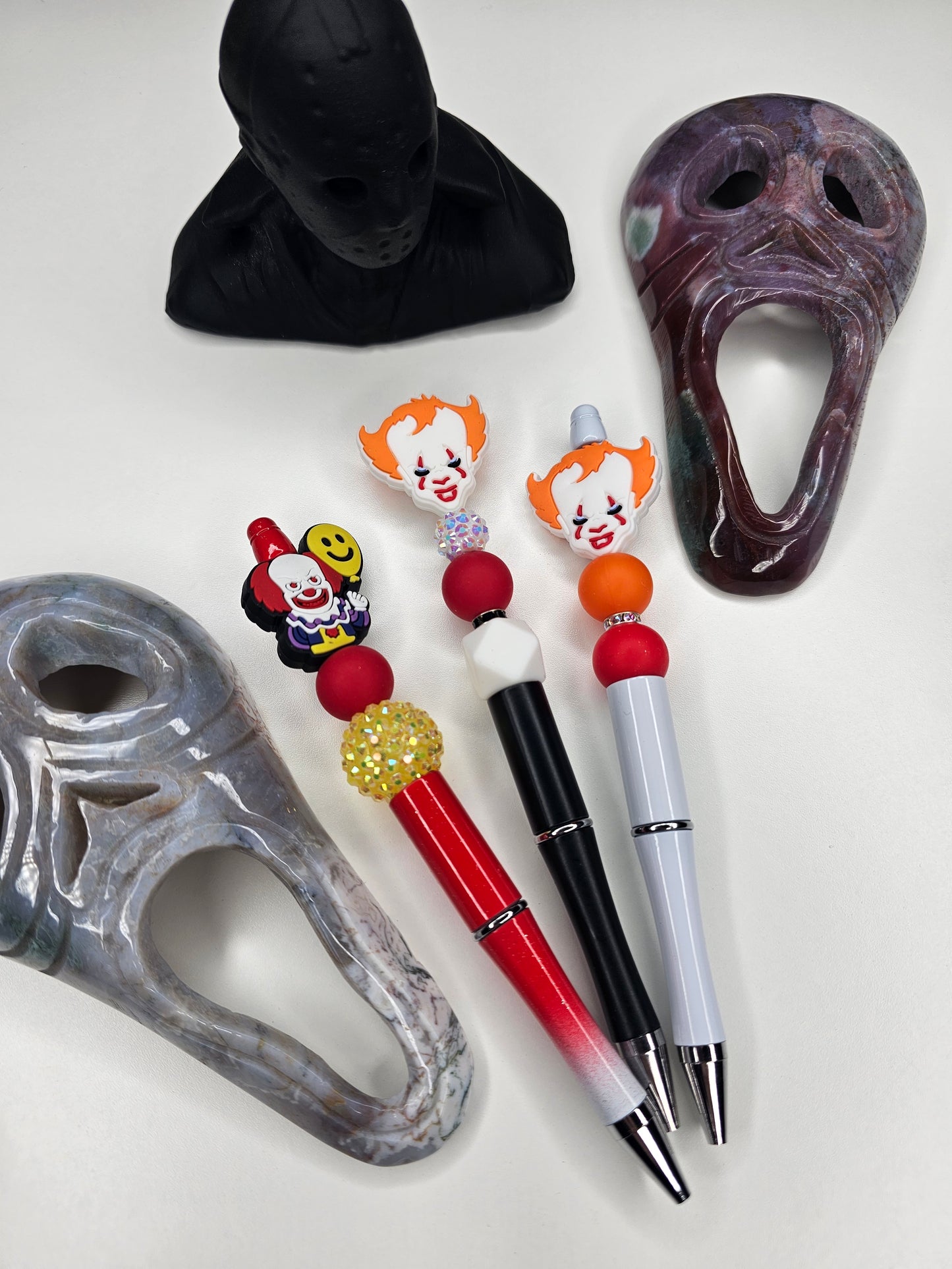 Spooky Clown Beaded Pens
