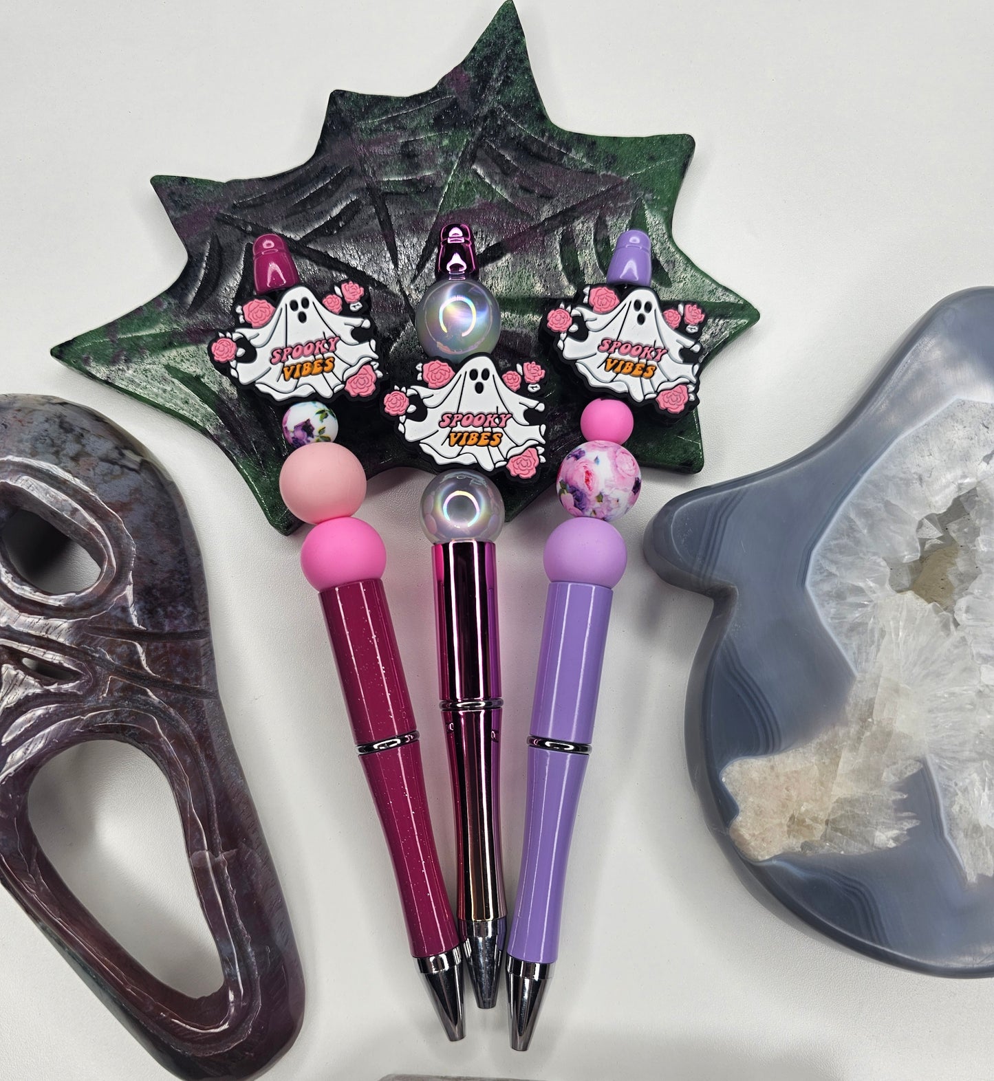 Spooky Ghoul Vibes Beaded Pen