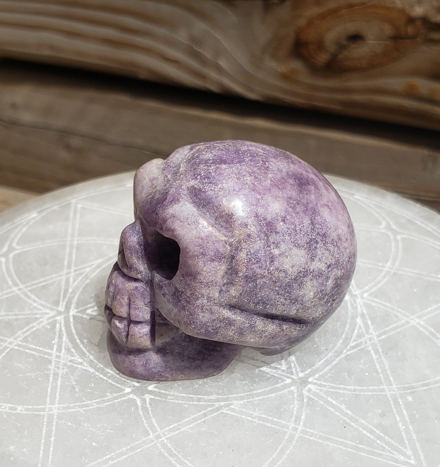 Lepidolite Skull (A)