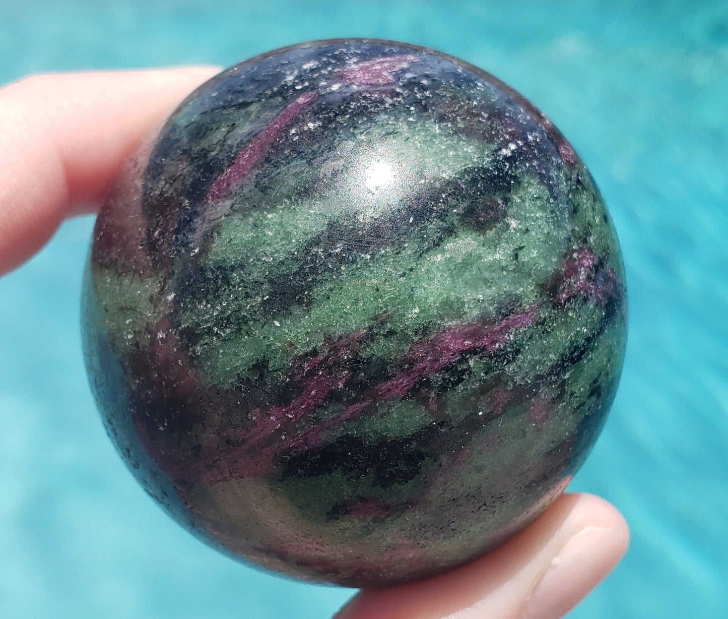 Ruby Zoisite Sphere