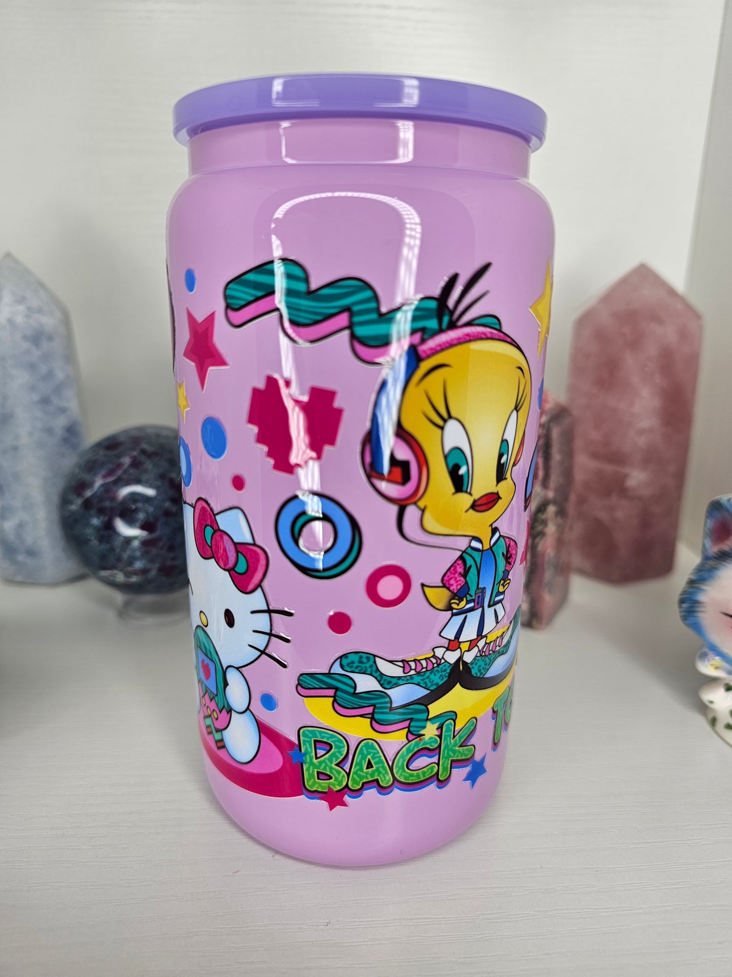 16oz 90's Glass Cup