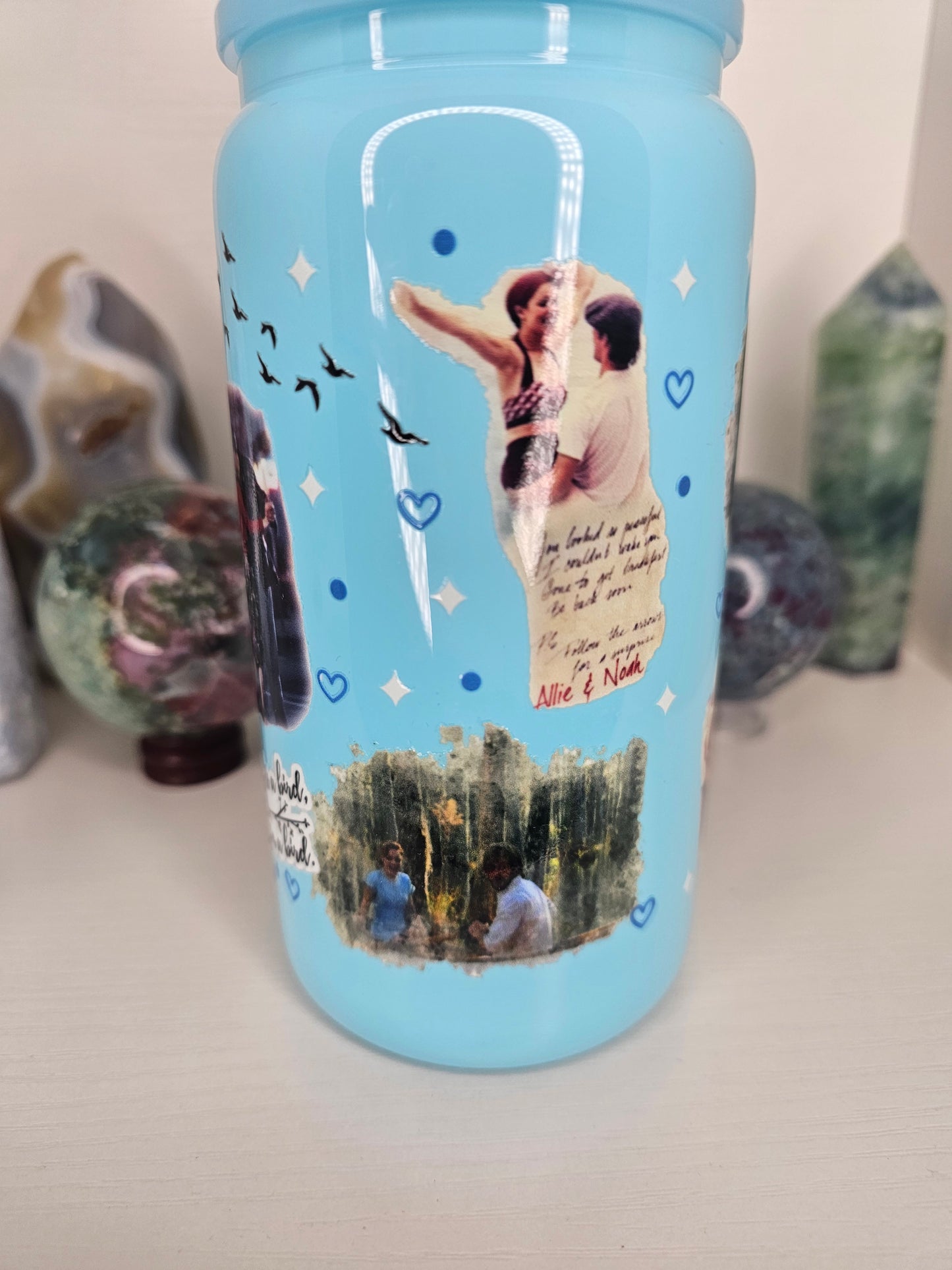 16oz Love Story Glass Cup