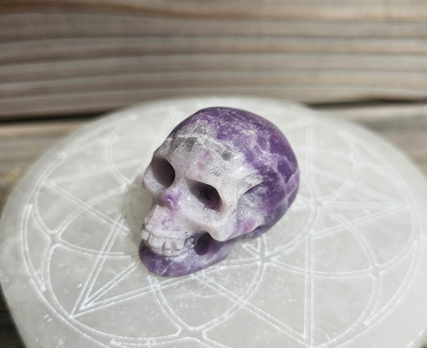 Lepidolite Skull #2