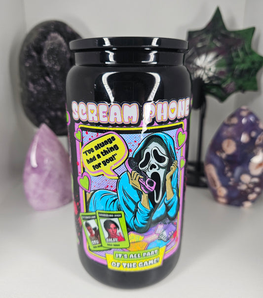 16oz Scream Glass Cup