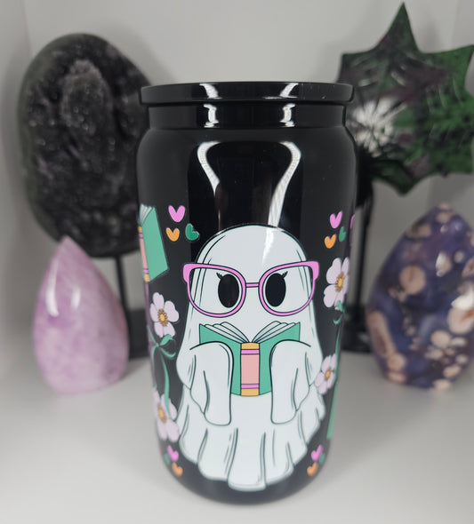 16oz Book Lover's Glass Cup