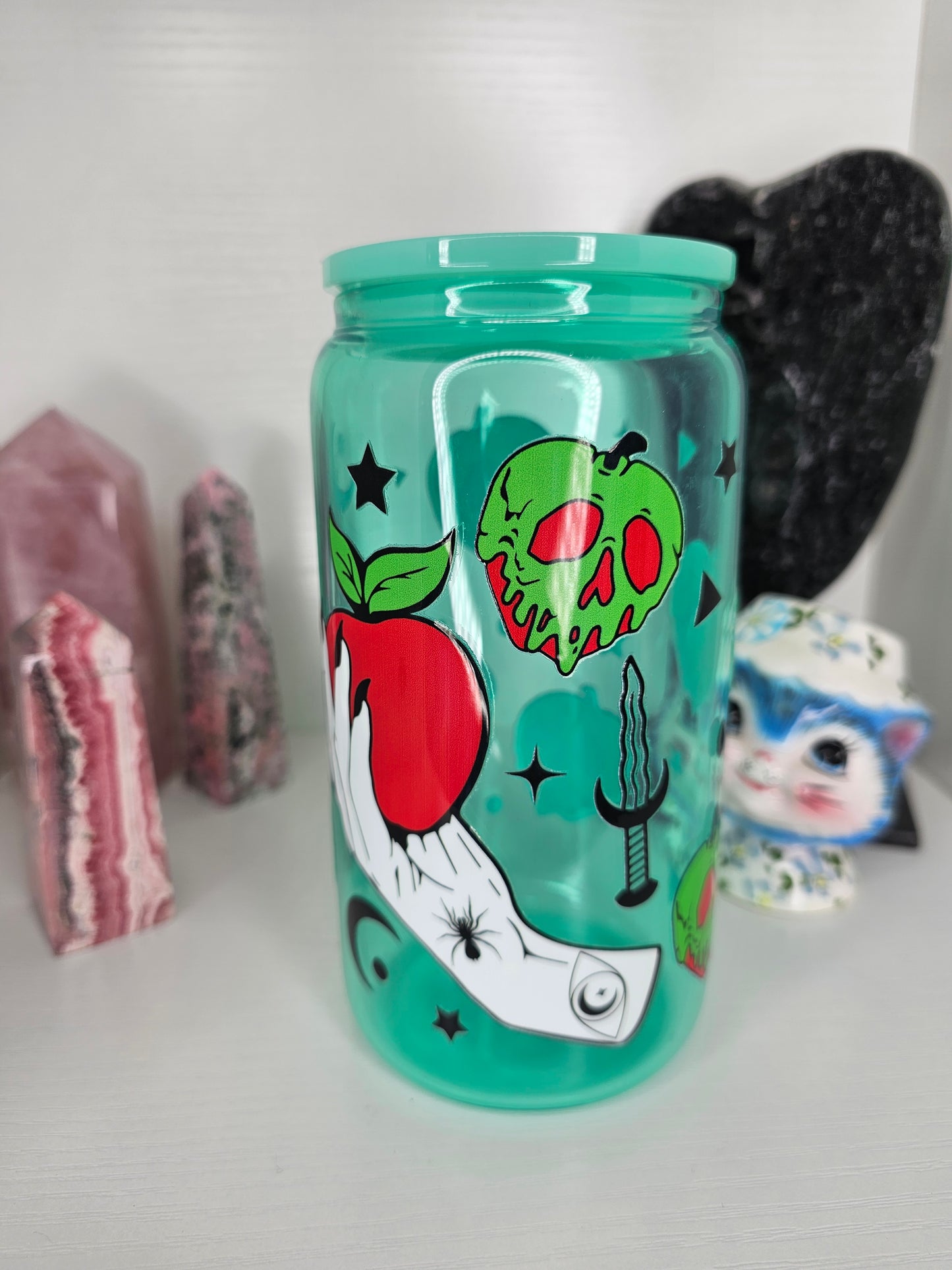 16oz Evil Apple Glass Cup