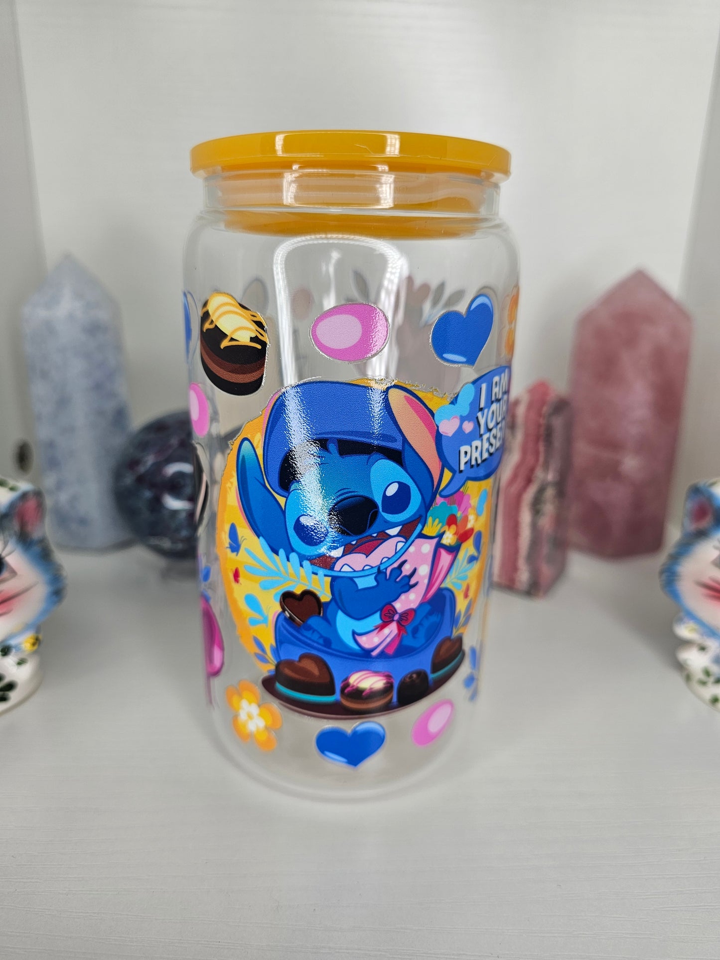 16oz Sweet Alien Glass Cup