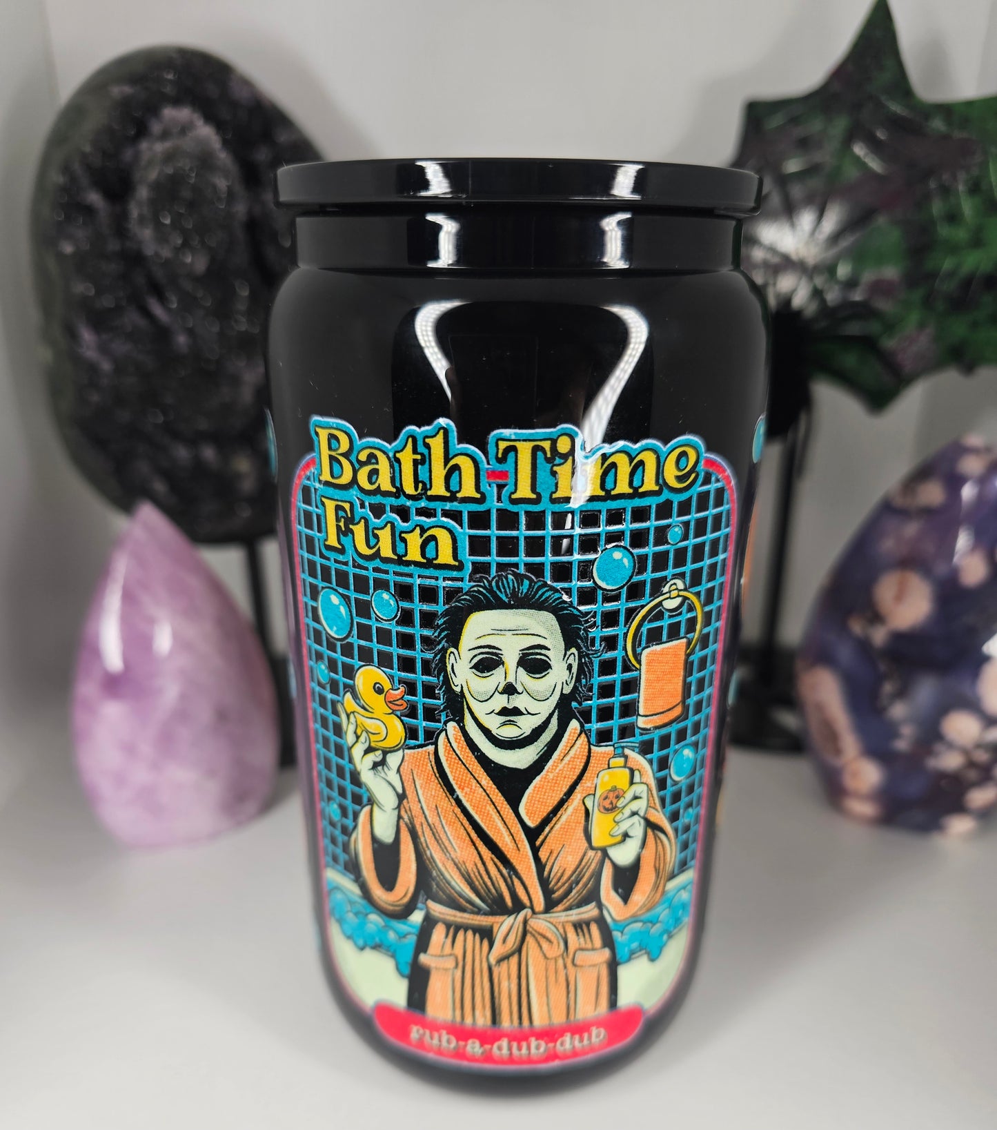 16oz Spooky Bath Glass Cup
