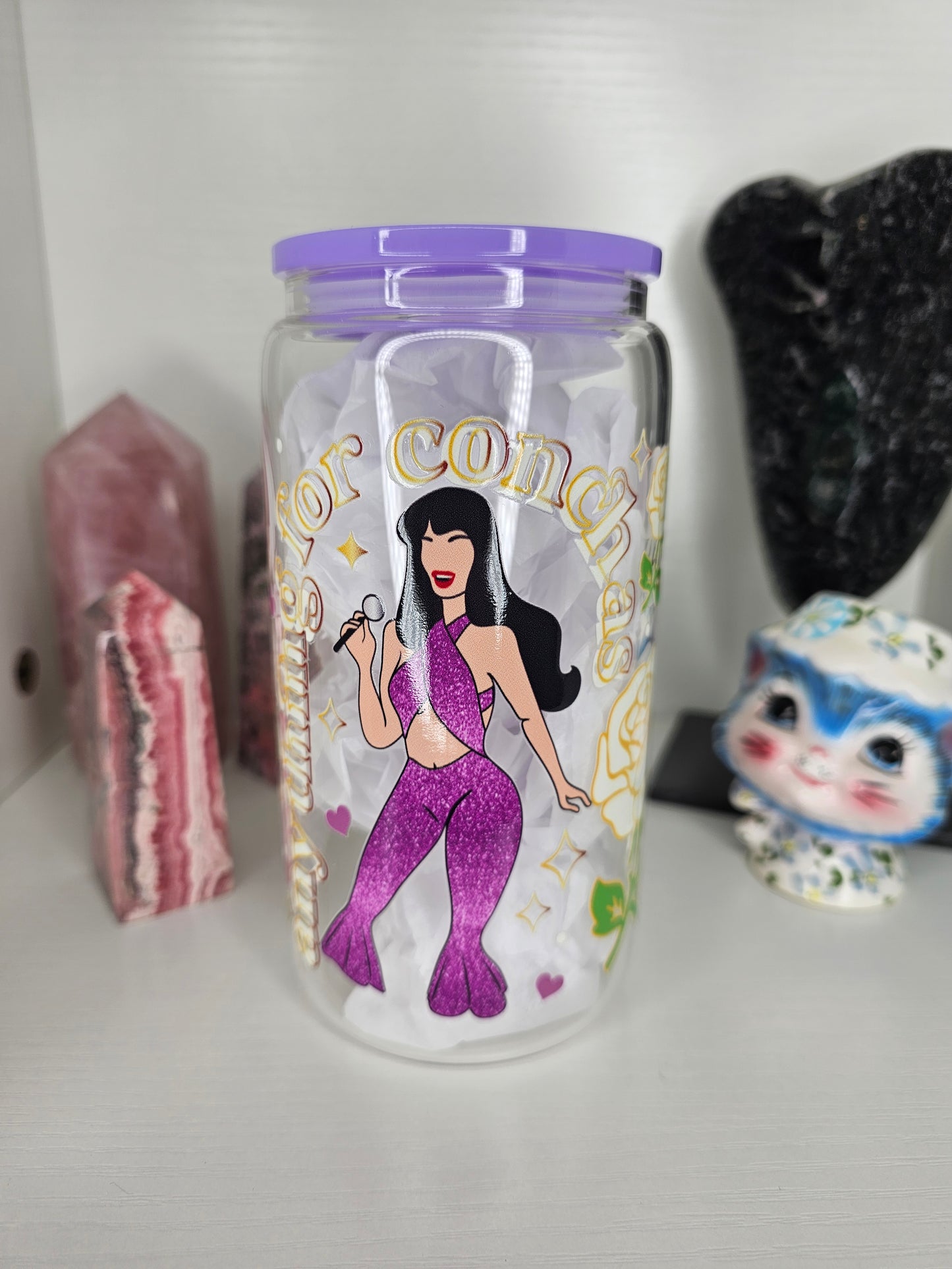 16oz LA REINA Glass Cup