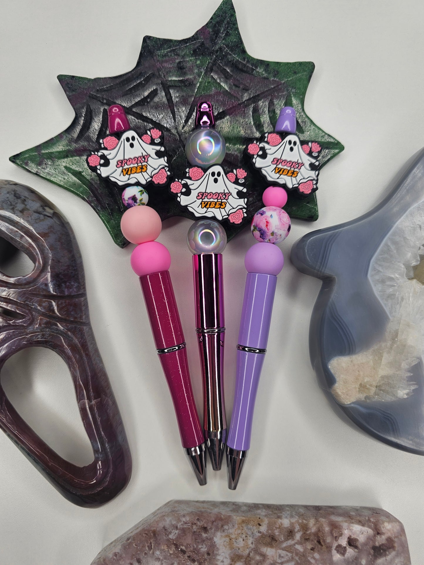 Spooky Ghoul Vibes Beaded Pen