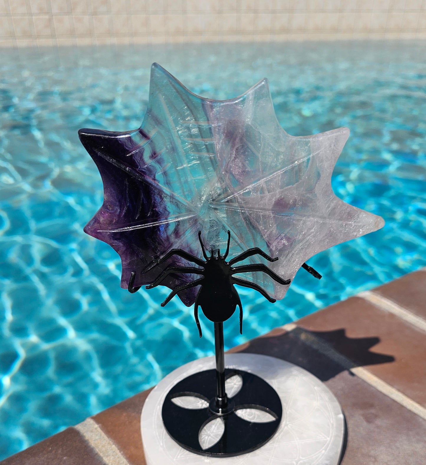 XL Fluorite Spider Web