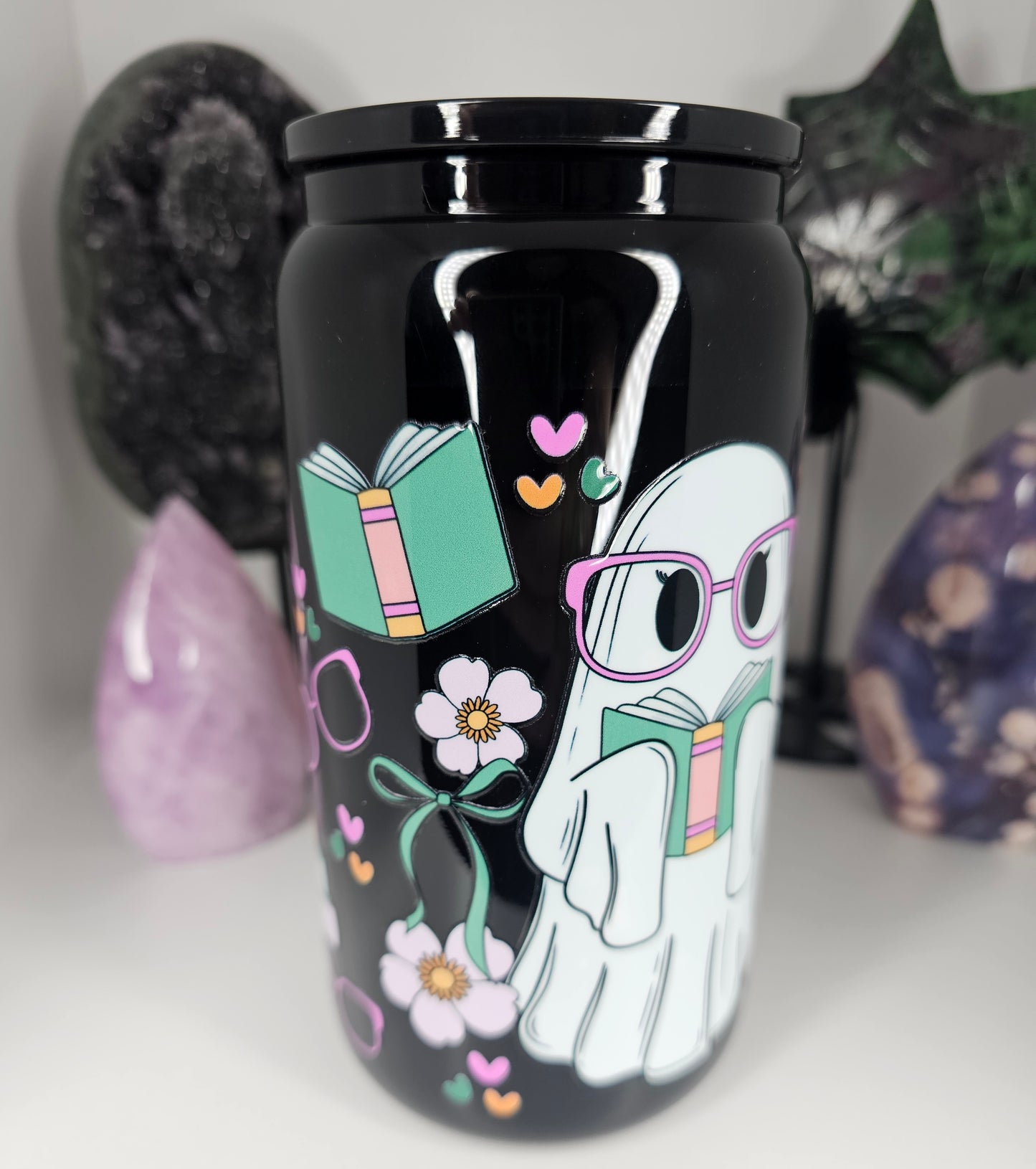 16oz Book Lover's Glass Cup