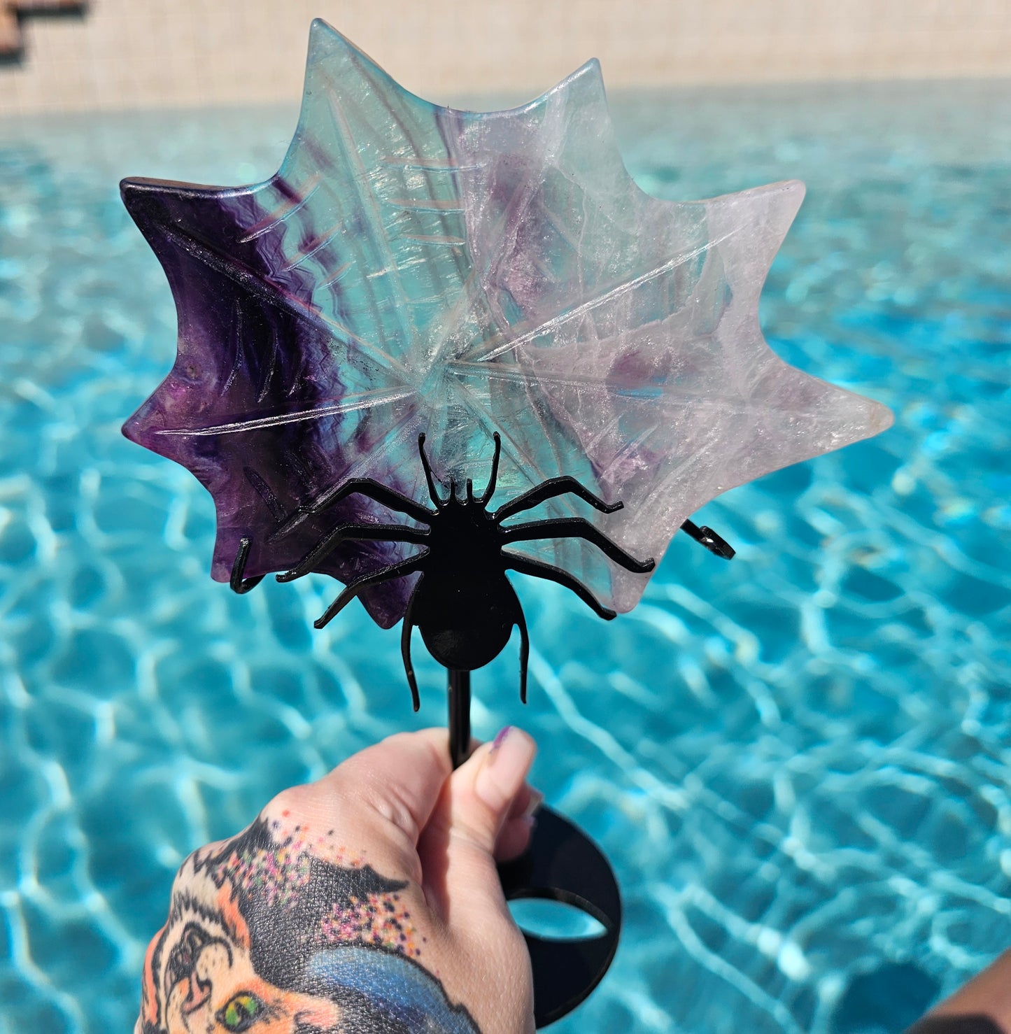 XL Fluorite Spider Web