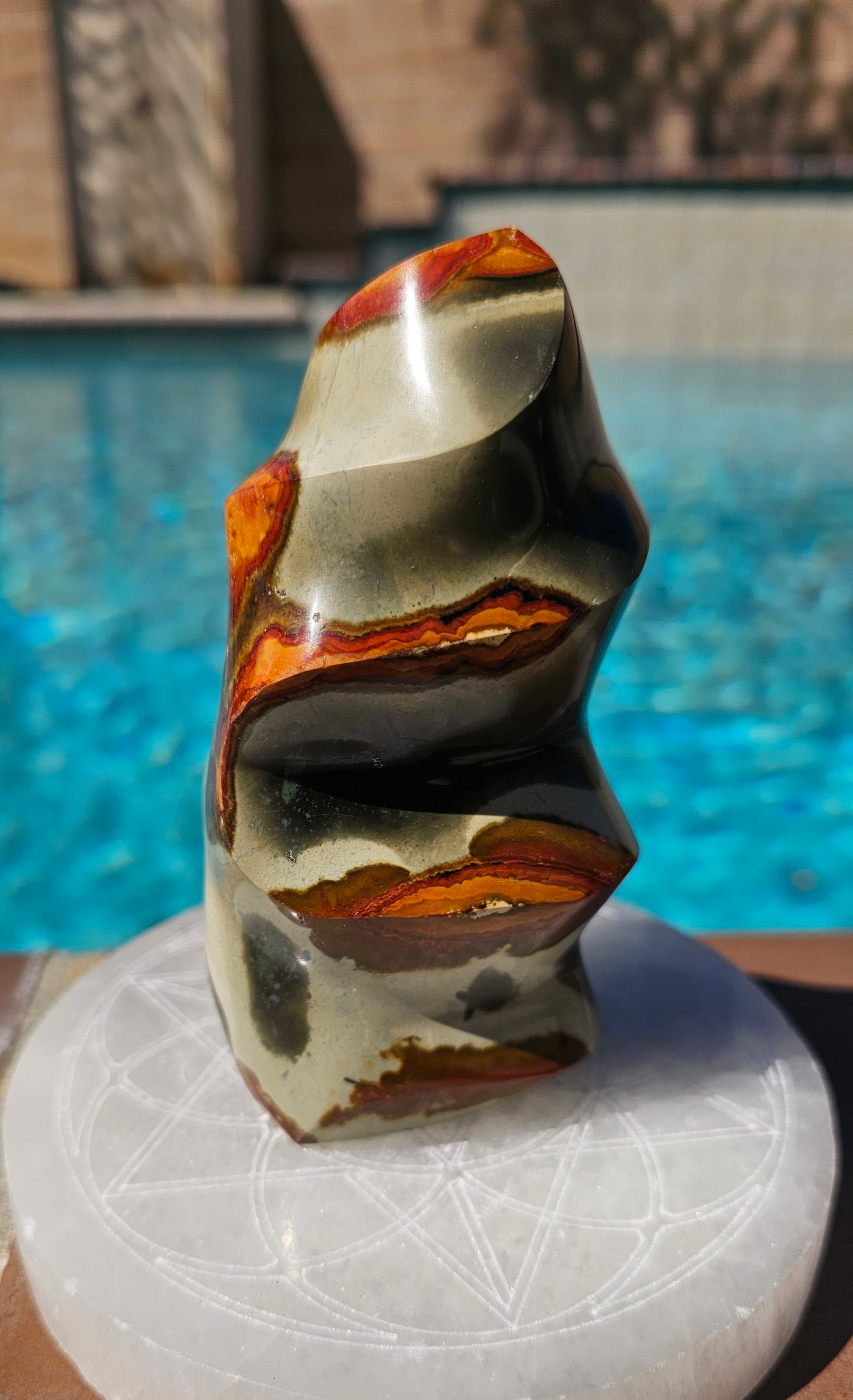 Polychrome Jasper Flame (A)