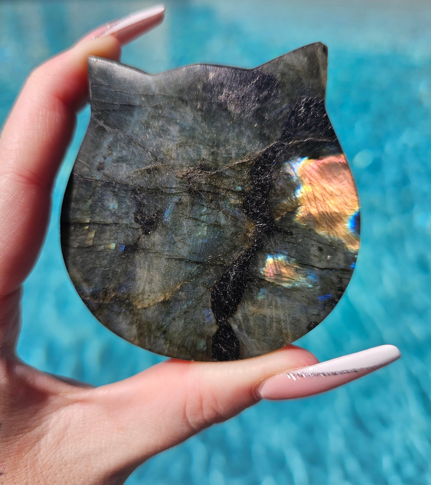 Labradorite Cat Head #2