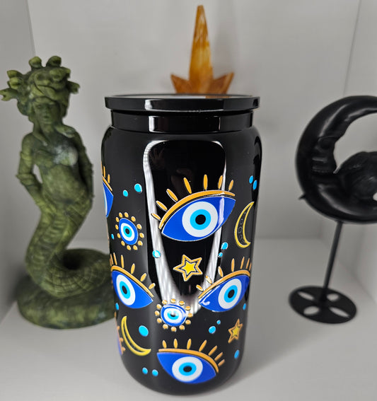 16oz Nazar Glass Cup