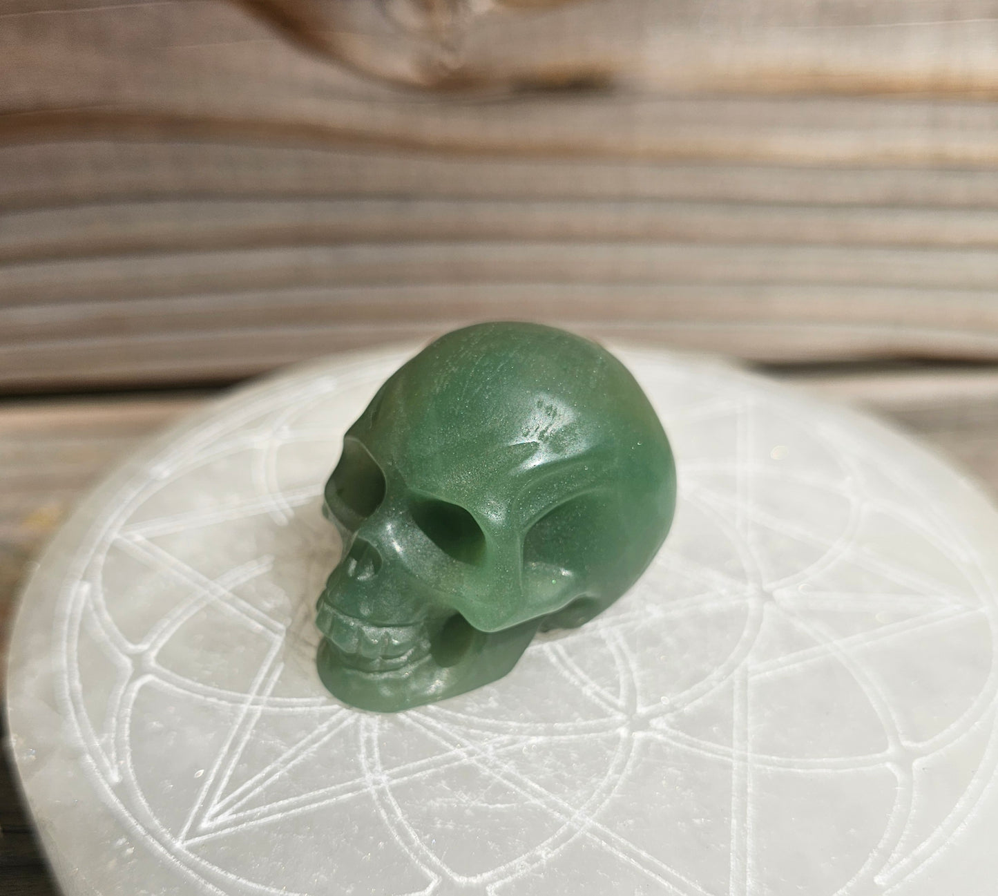 Green Aventurine Skull