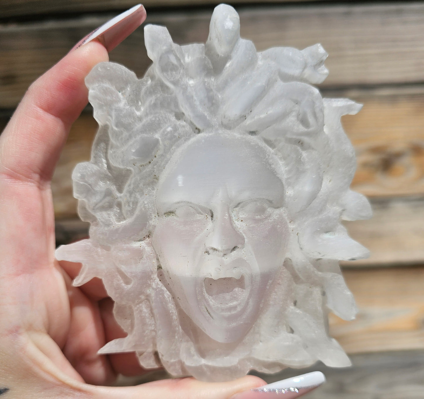 Selenite-Satin Spar Medusa