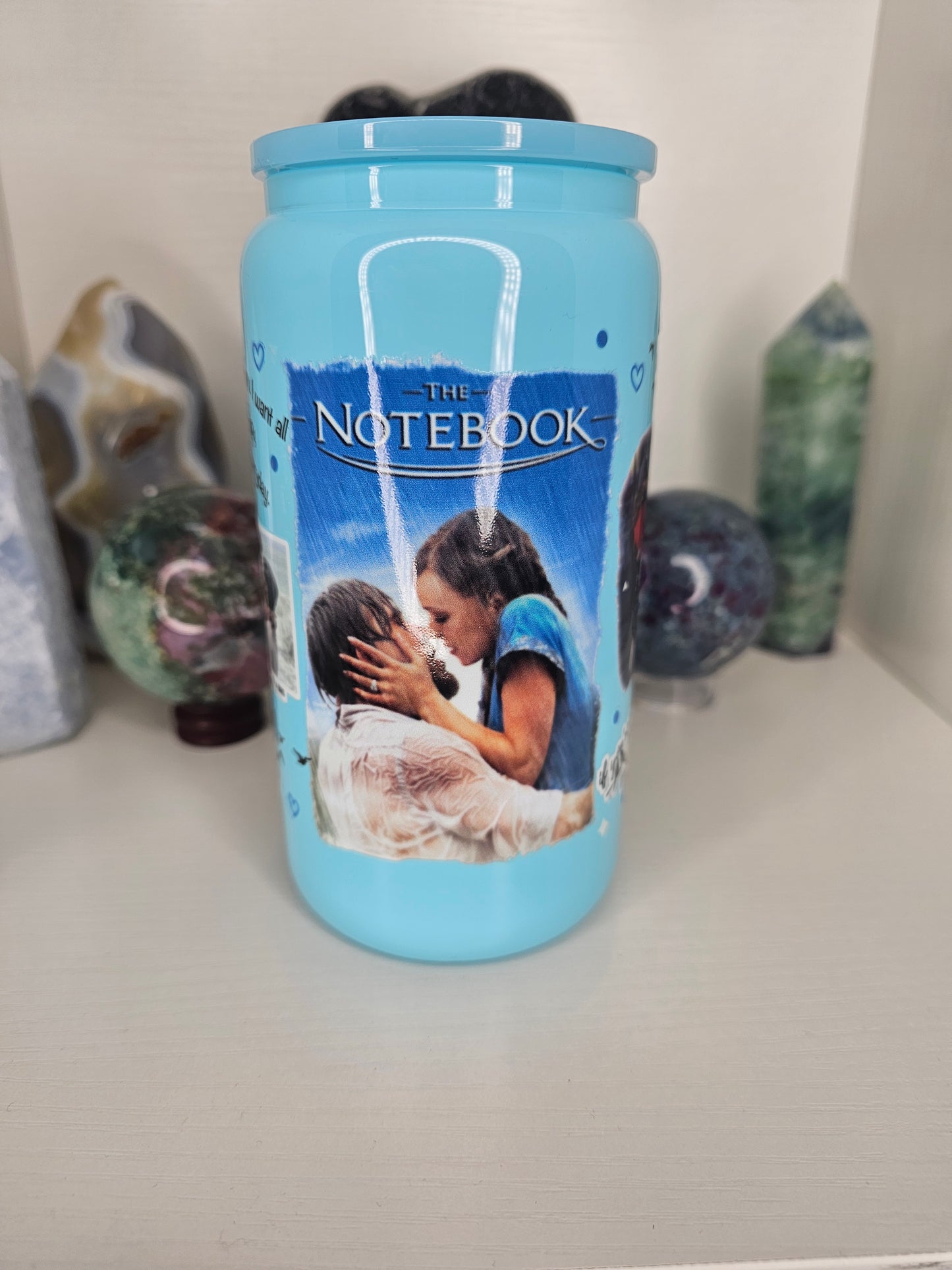 16oz Love Story Glass Cup