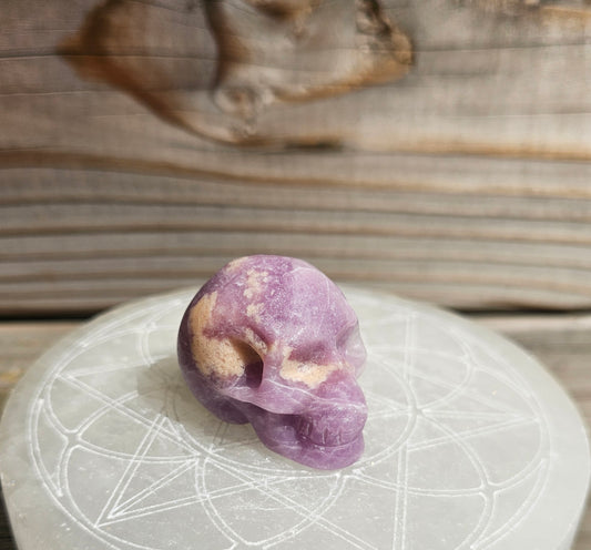 Lepidolite Skull #1