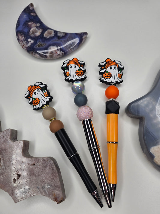 Fall Ghost Beaded Pen