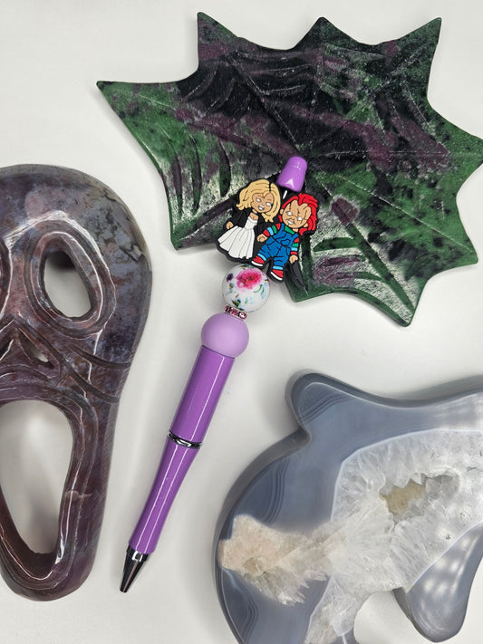 Chucky Floral Beaded Pen