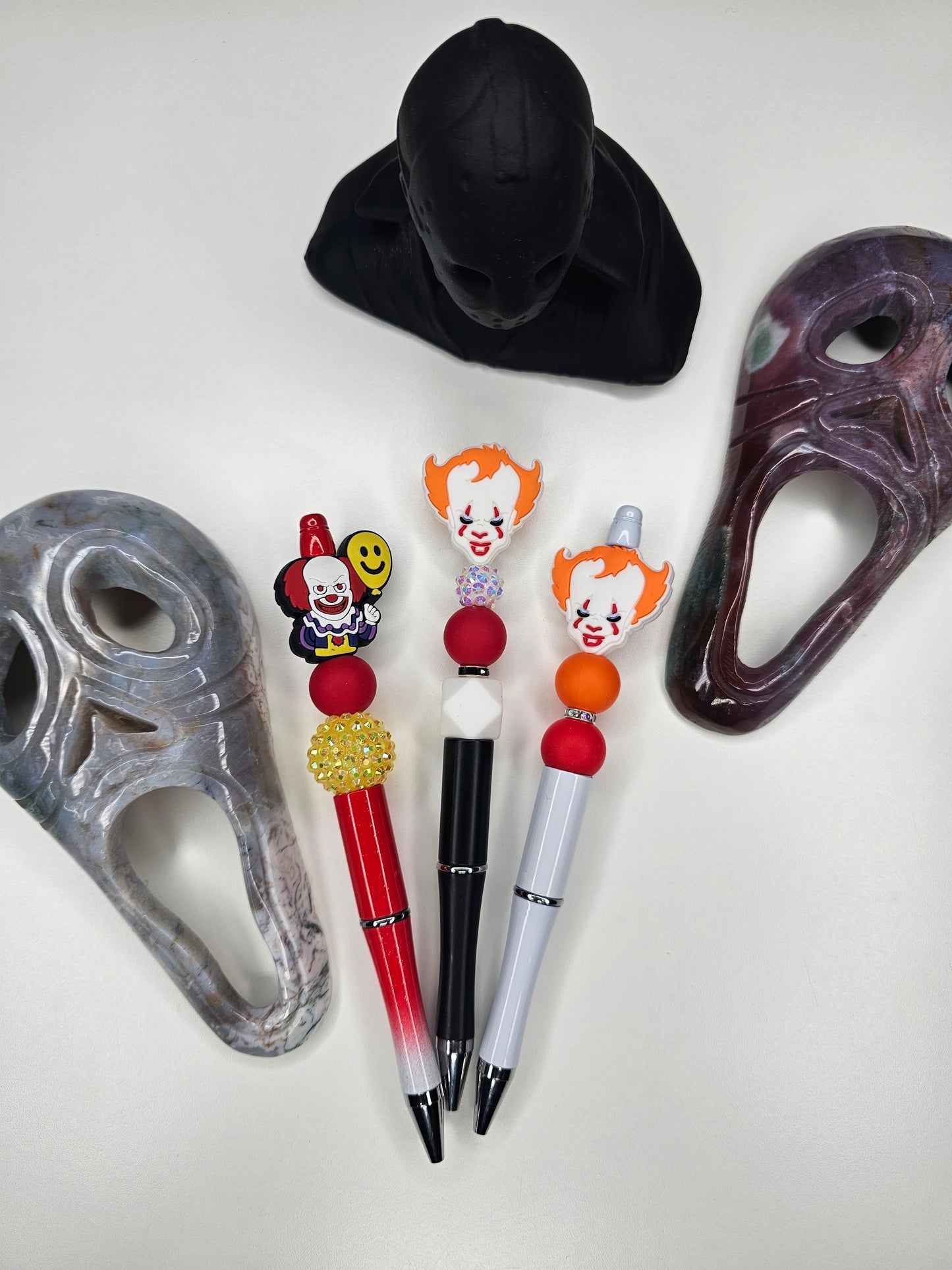 Spooky Clown Beaded Pens
