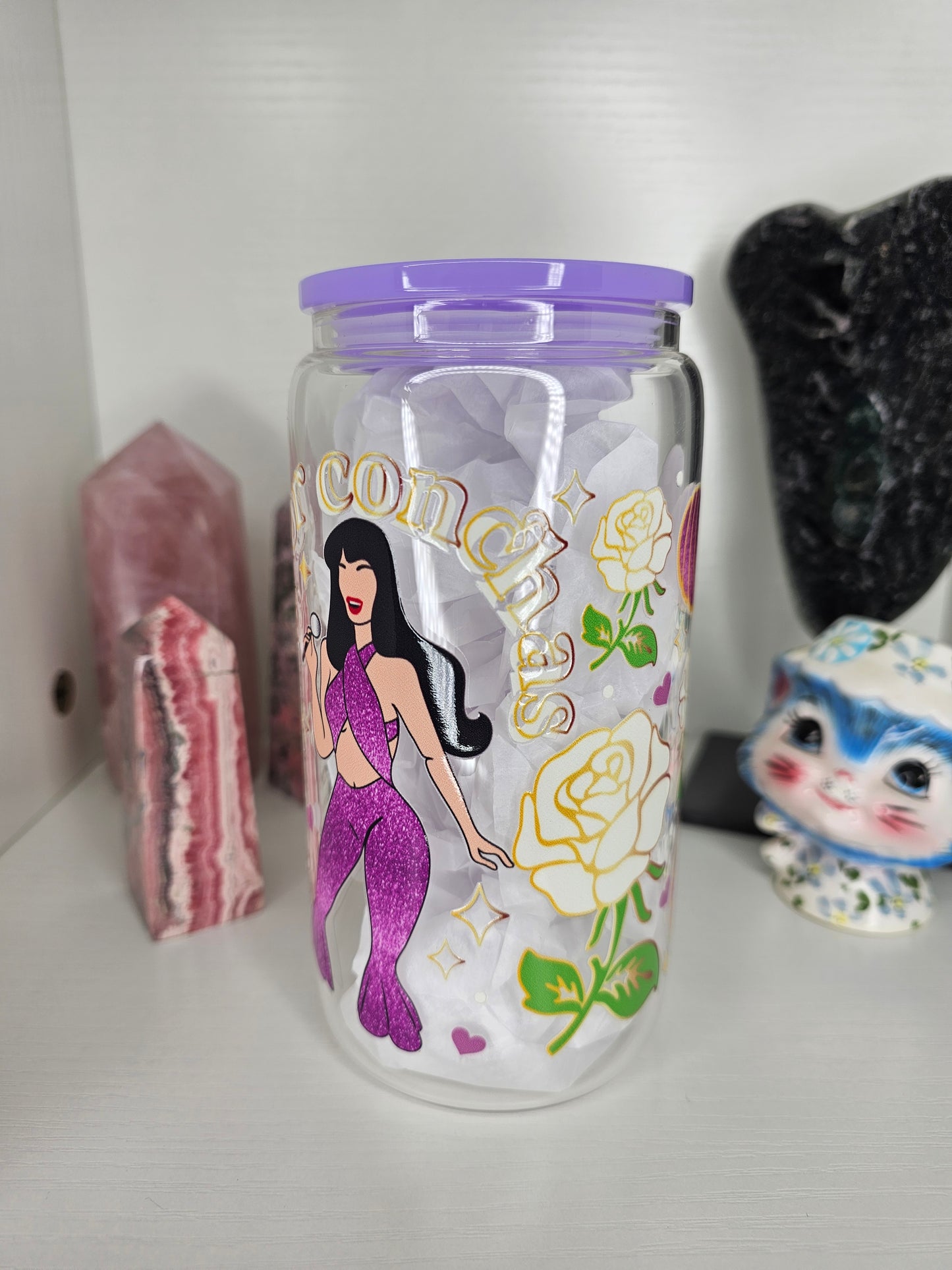 16oz LA REINA Glass Cup