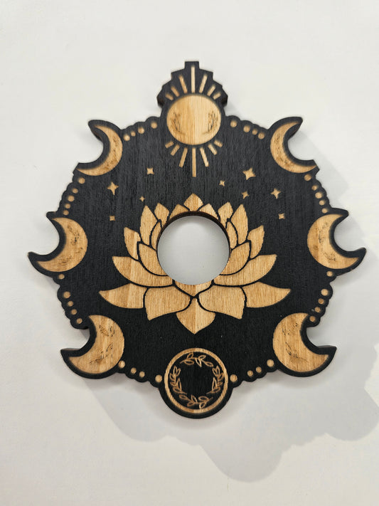 Decorated Wooden Sphere Holder