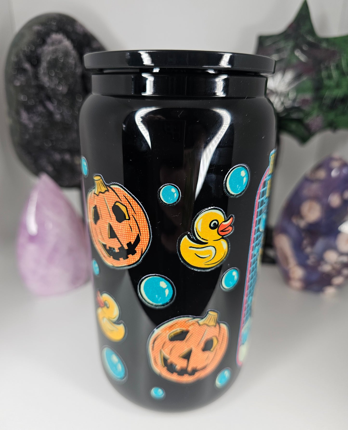 16oz Spooky Bath Glass Cup