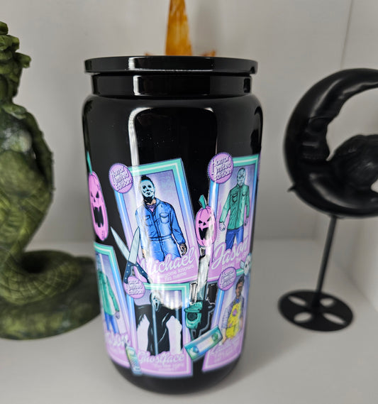 16oz Pastel Horror Glass Cup