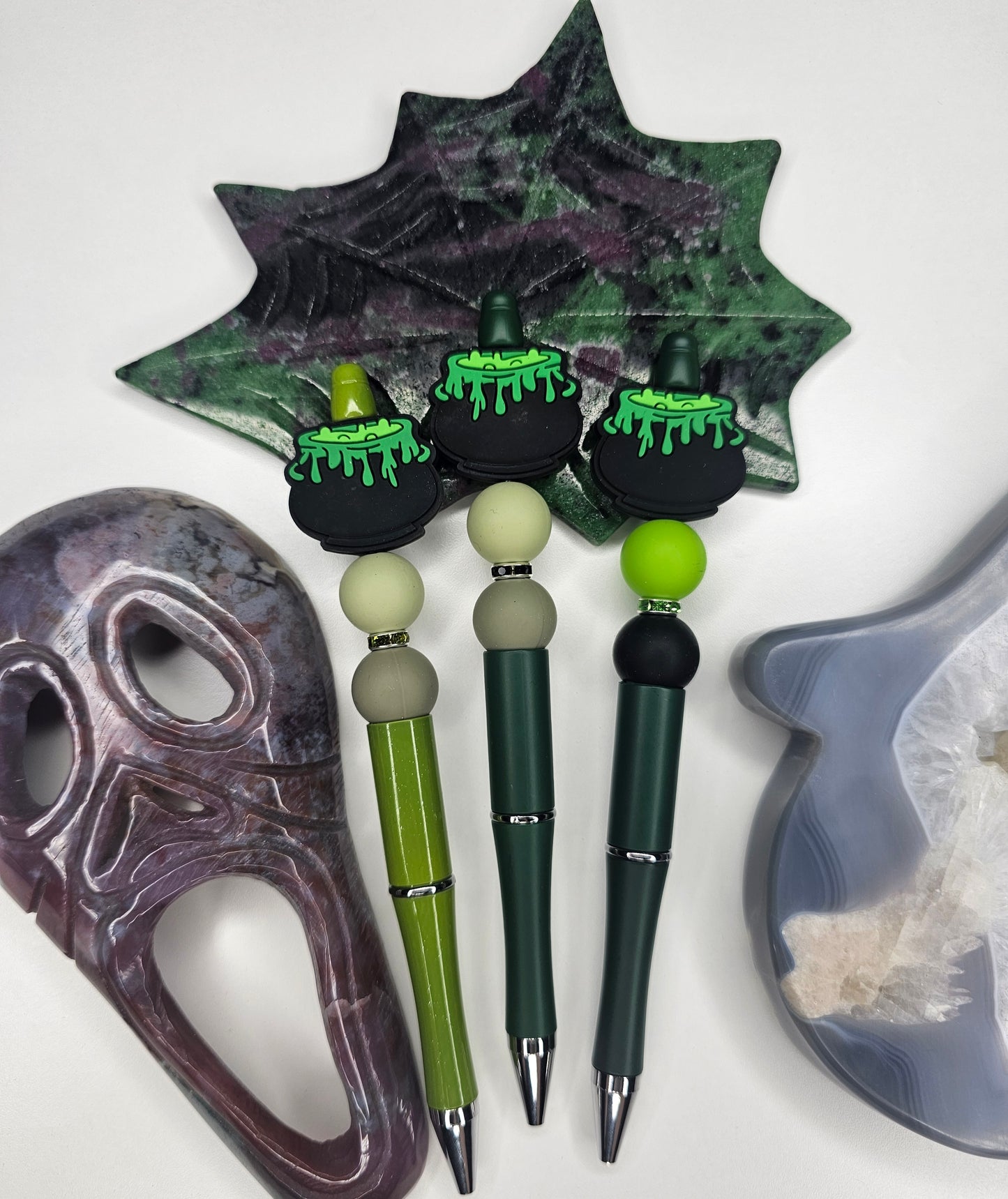 Green Witch Beaded Pen