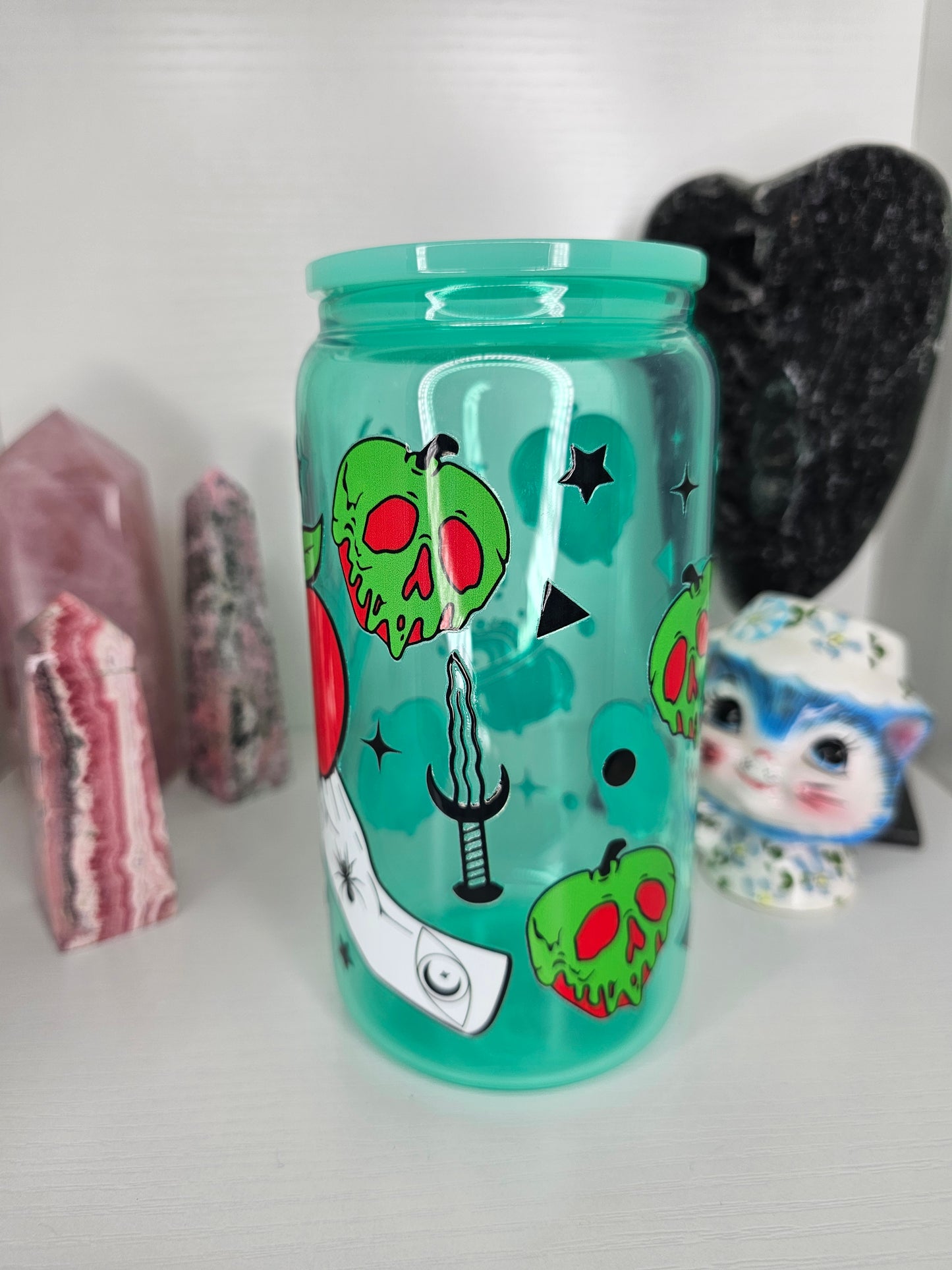 16oz Evil Apple Glass Cup