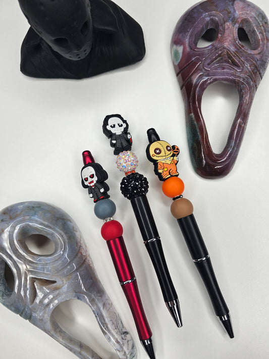 Spooky Guy Beaded Pen