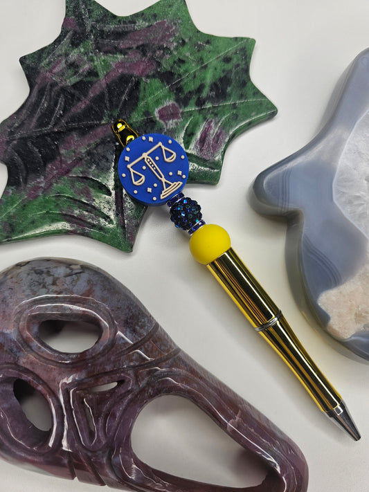Libra Zodiac Beaded Pen