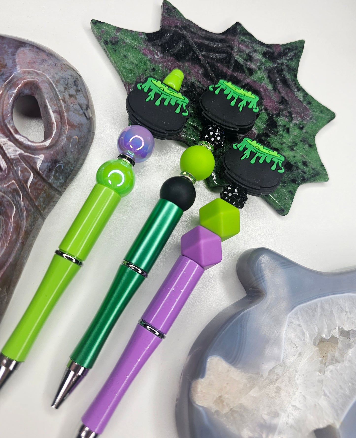 Witches Cauldron Beaded Pen