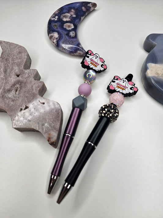 Spooky Vibes Beaded Pen