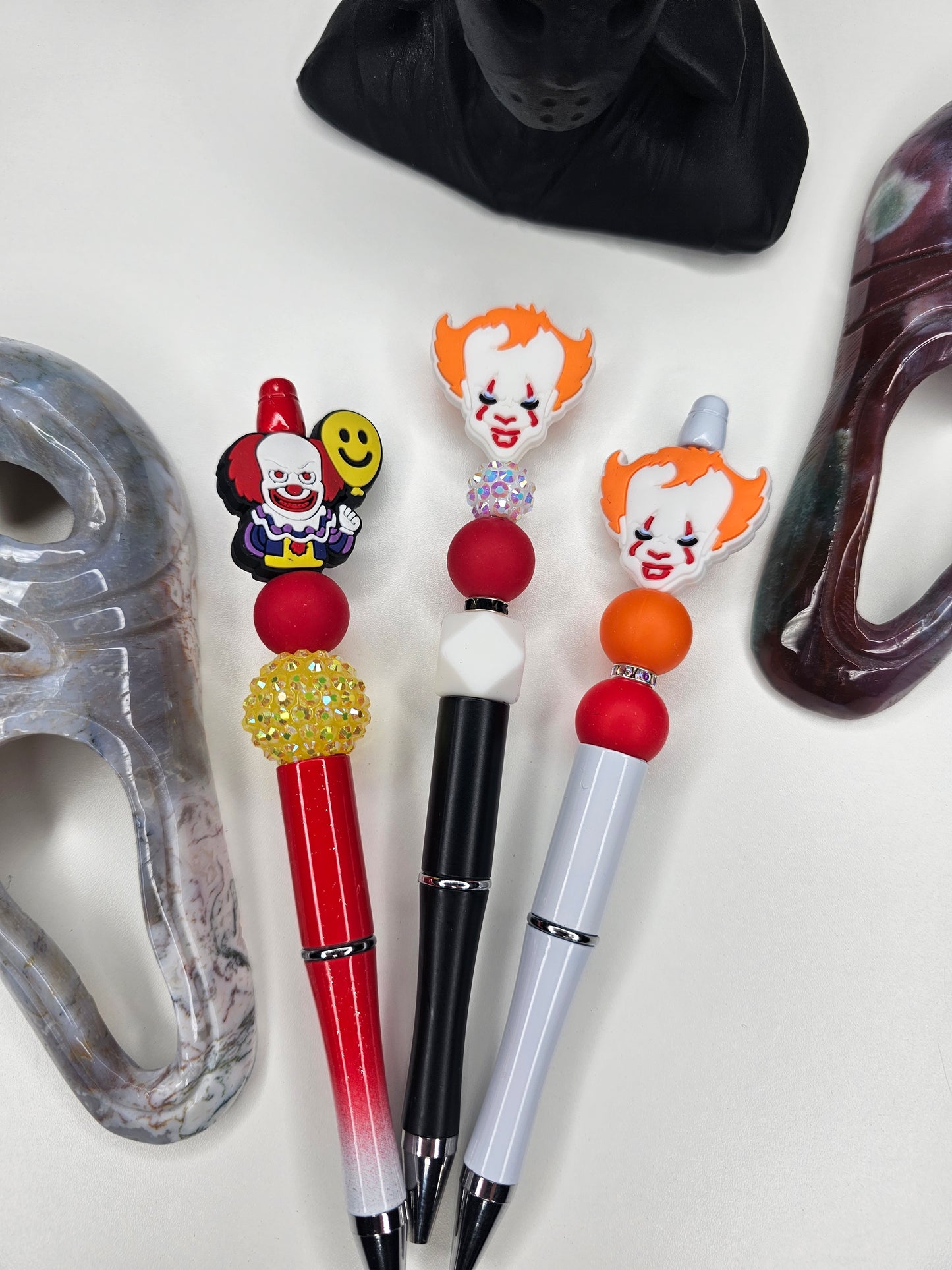 Spooky Clown Beaded Pens