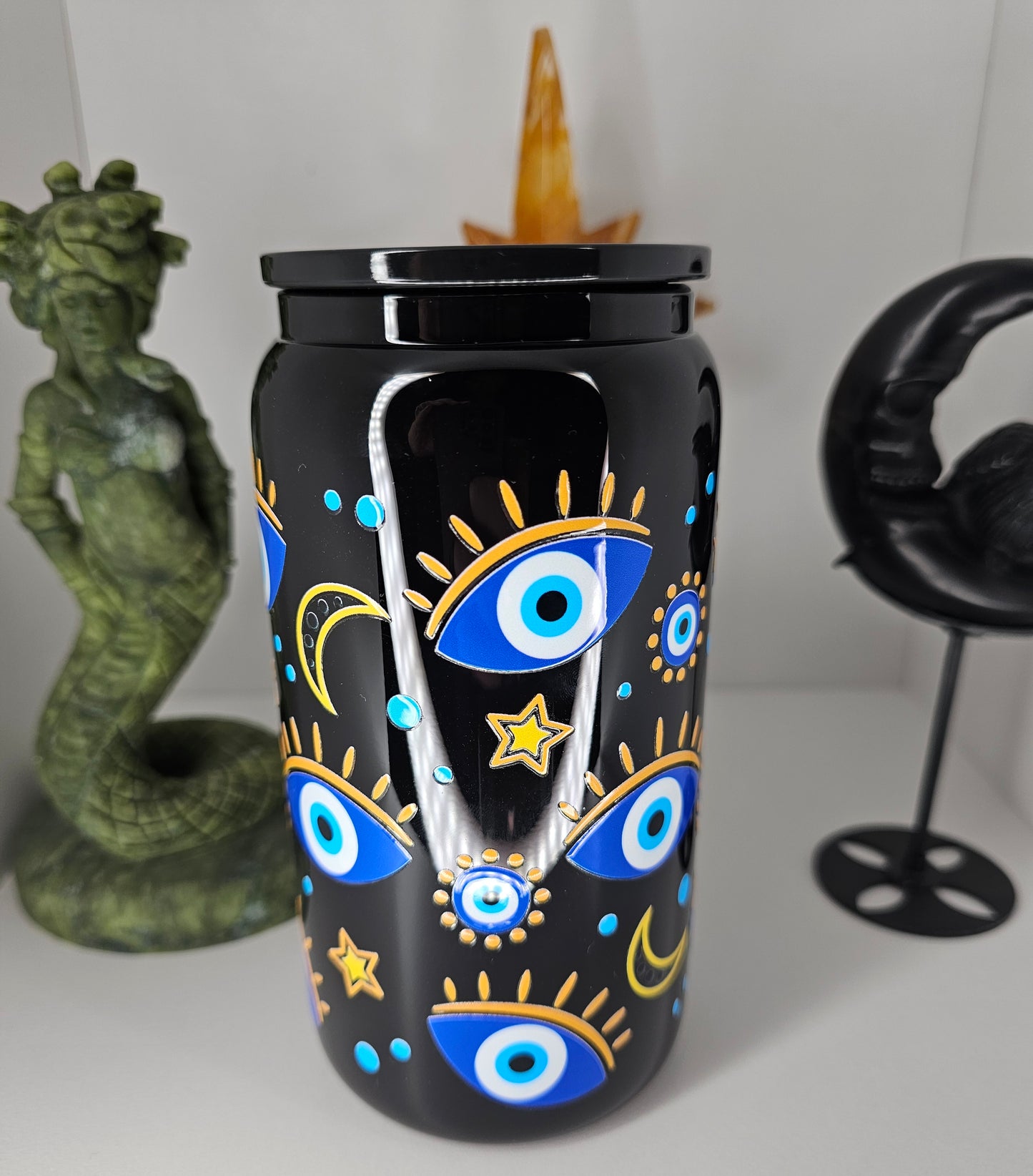 16oz Nazar Glass Cup