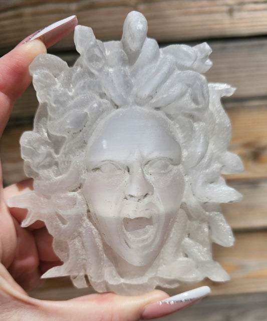 Selenite-Satin Spar Medusa