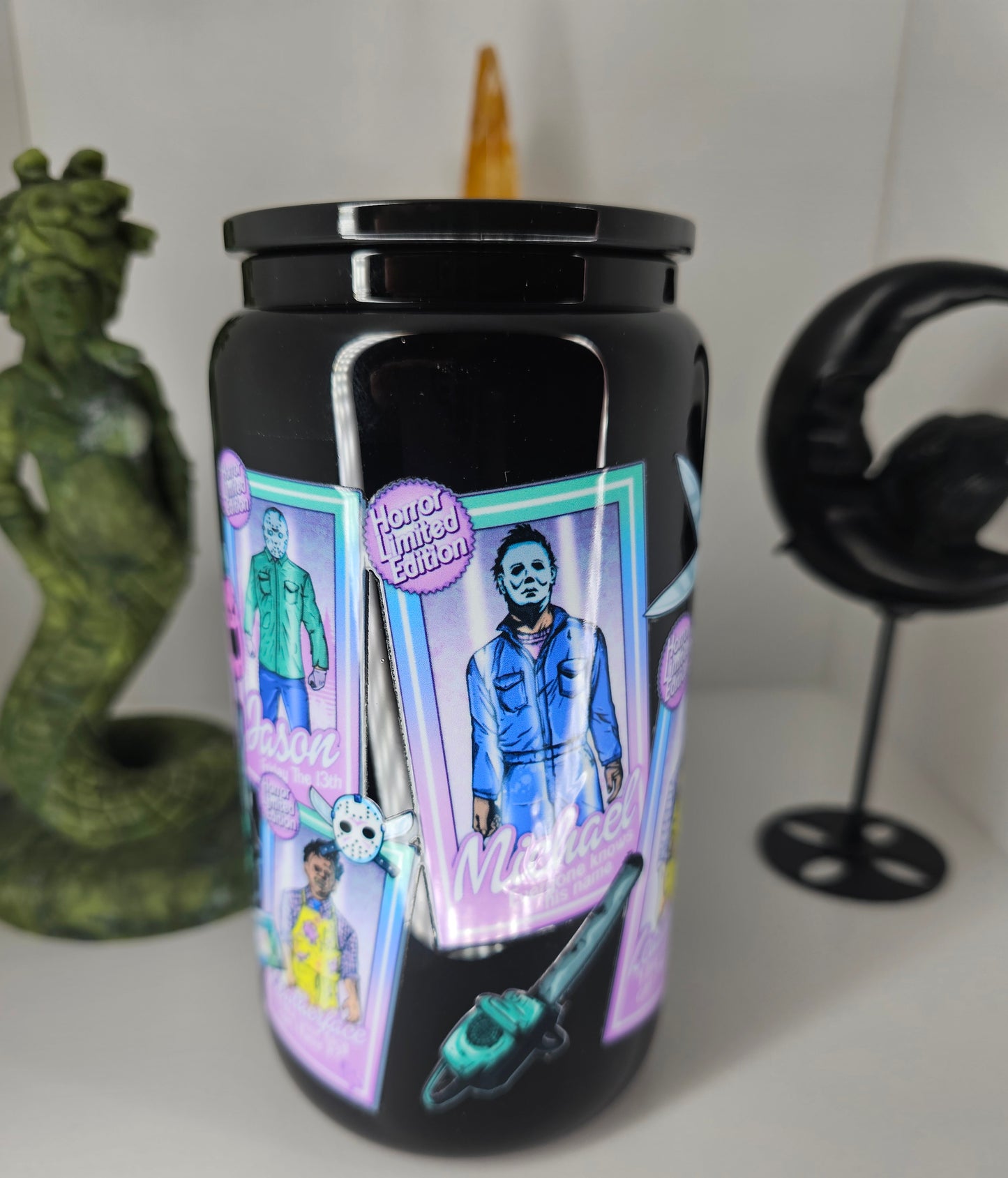 16oz Pastel Horror Glass Cup