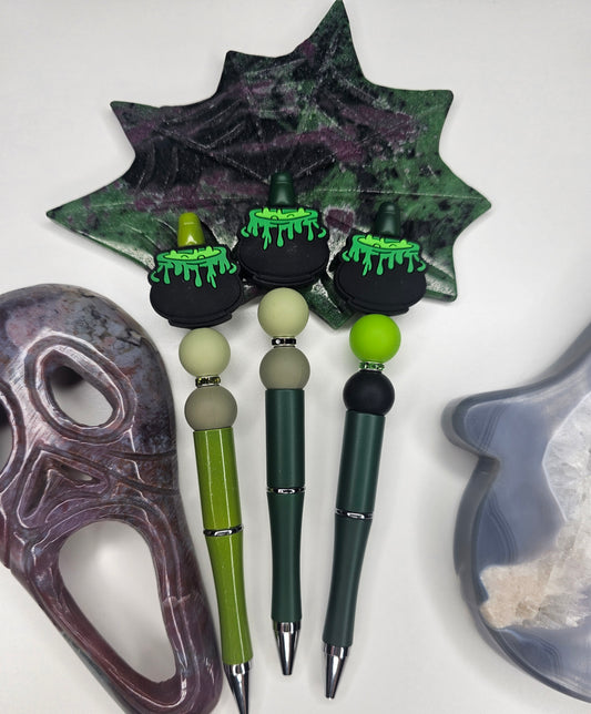 Green Witch Beaded Pen