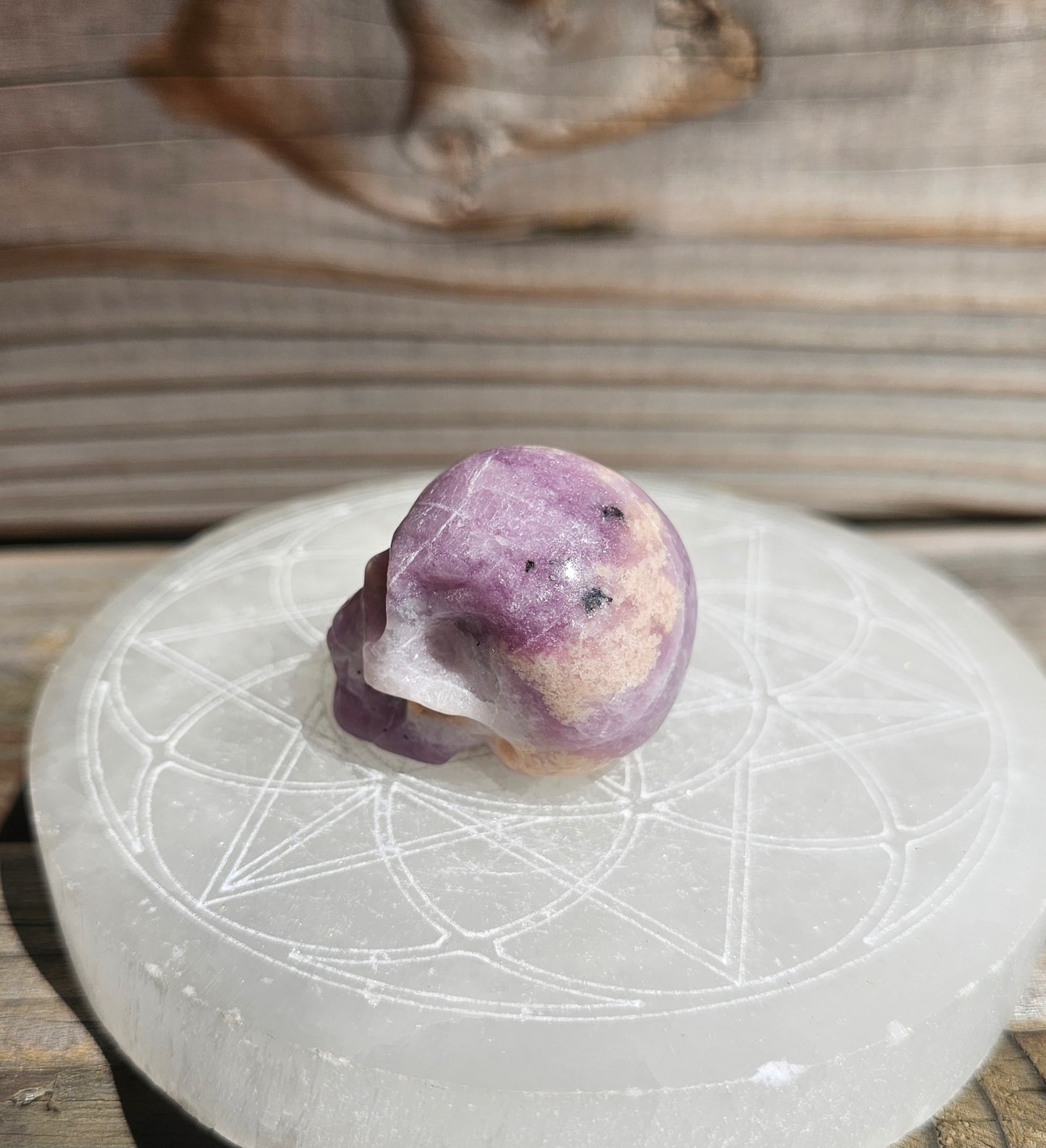 Lepidolite Skull #1