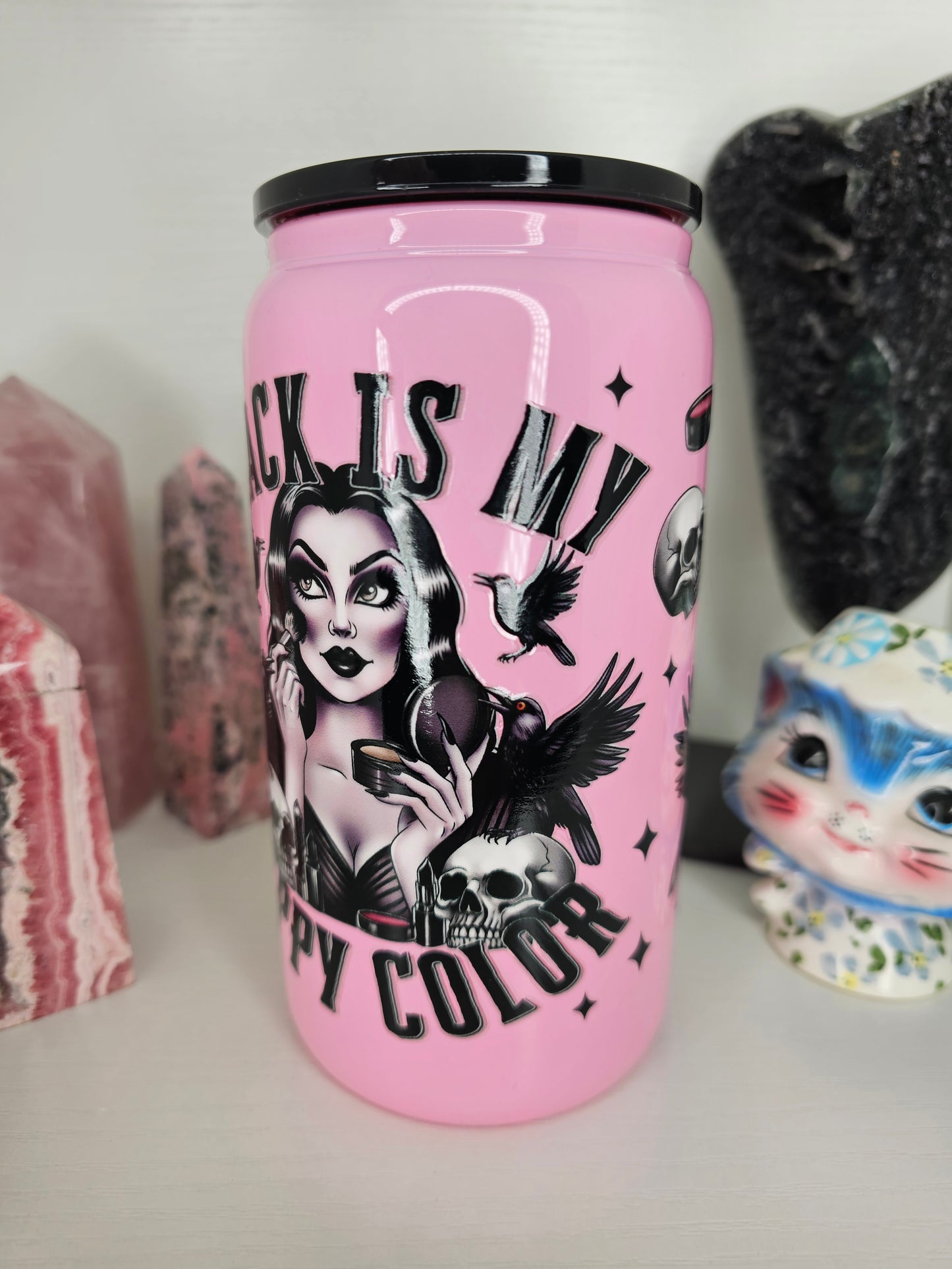 16oz Goth Girl Glass Cup